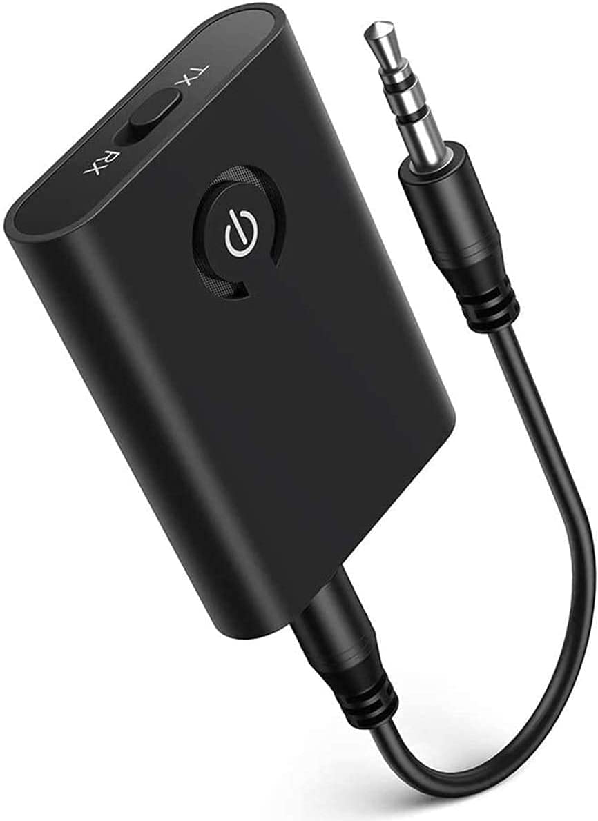 Adaptador Bluetooth 5.0 de 0.138 in Jack Aux Dongle, receptor transmisor  inalámbrico 2 en 1 para coche, TV audio, auriculares, altavoces, proyector