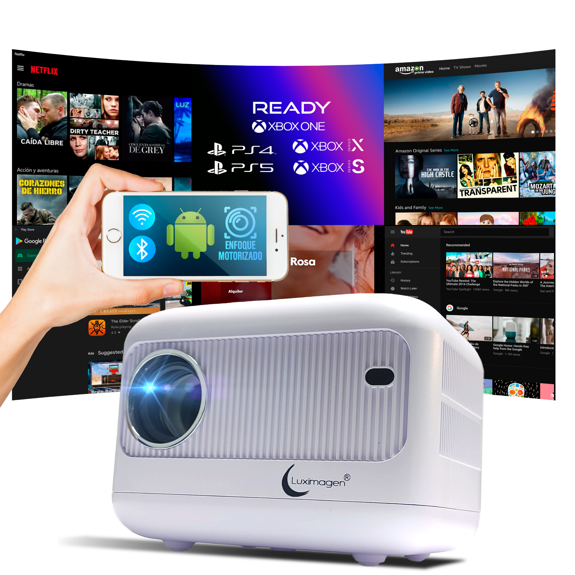 El cine en casa con este mini proyector portátil con Android TV
